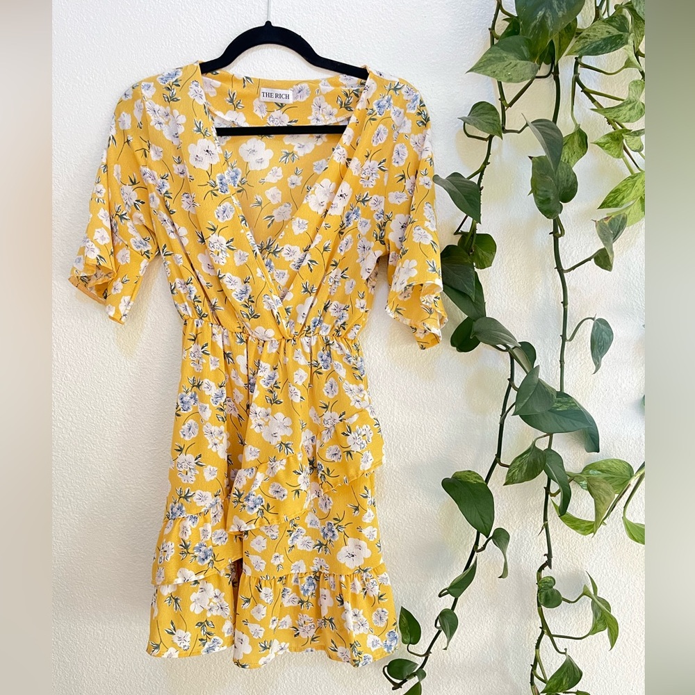 Yellow floral sundress